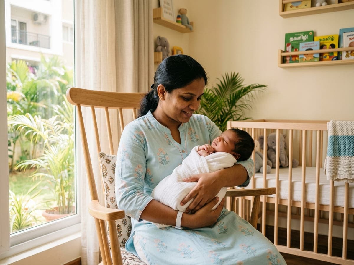 A newborn baby sleeping peacefully under care
